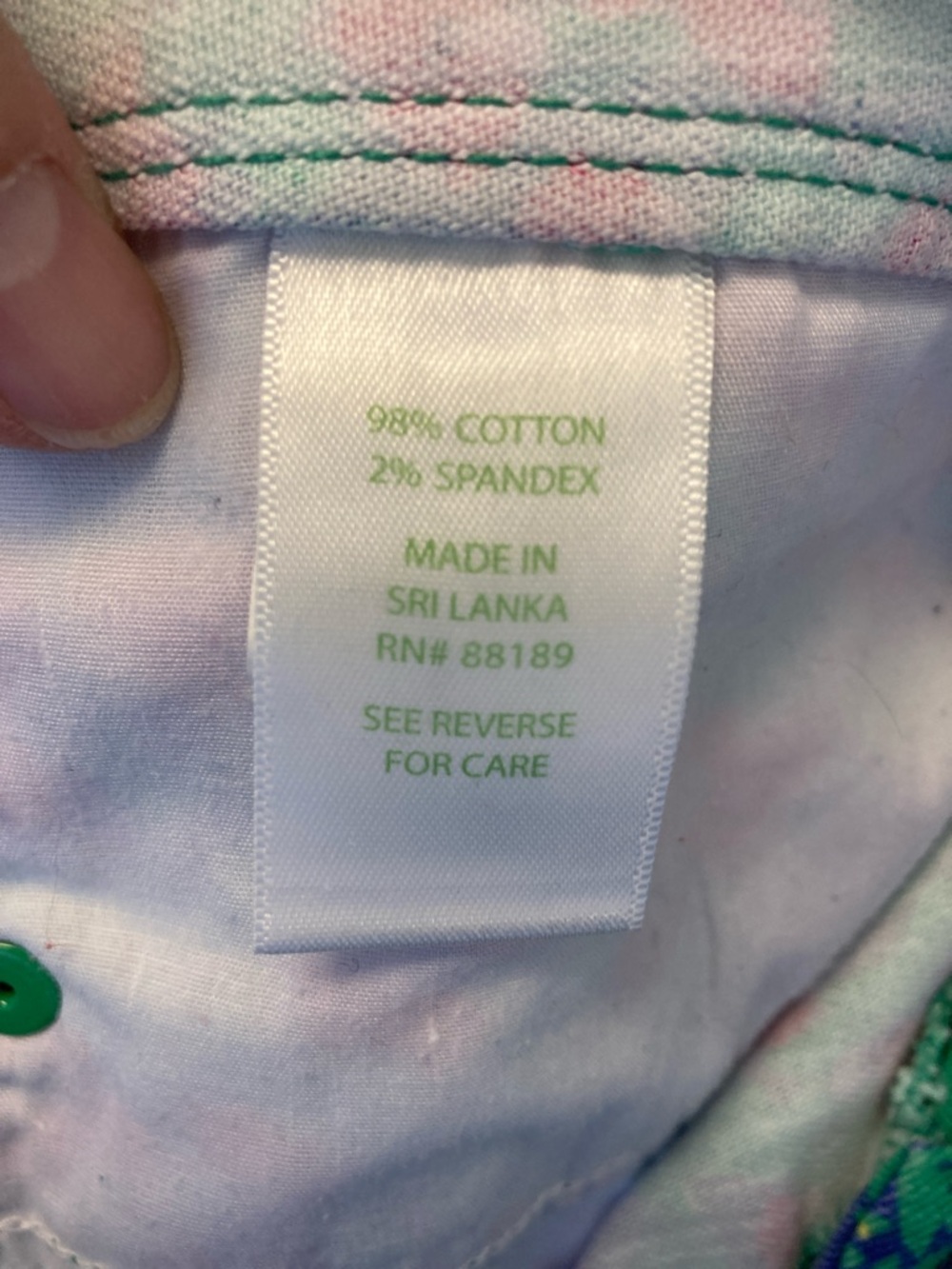 Lilly Pulitzer Green Skinny Jeans with Pink Floral Print - Picture 5 of 15